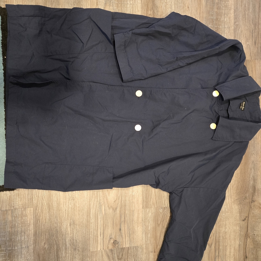 Steven Alan Dark Blue Shirt Jacket with Button Accents